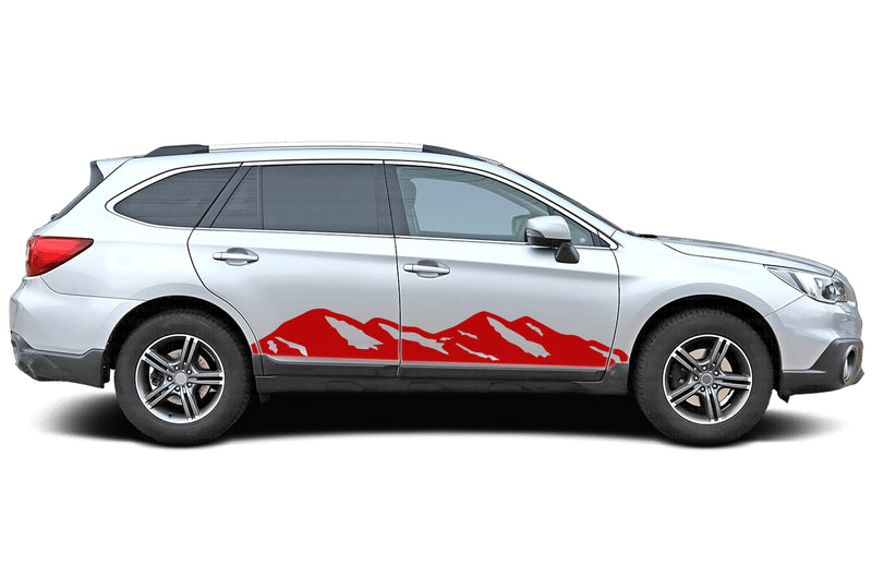 Mountain side graphics decals for Subaru Outback 2015-2019