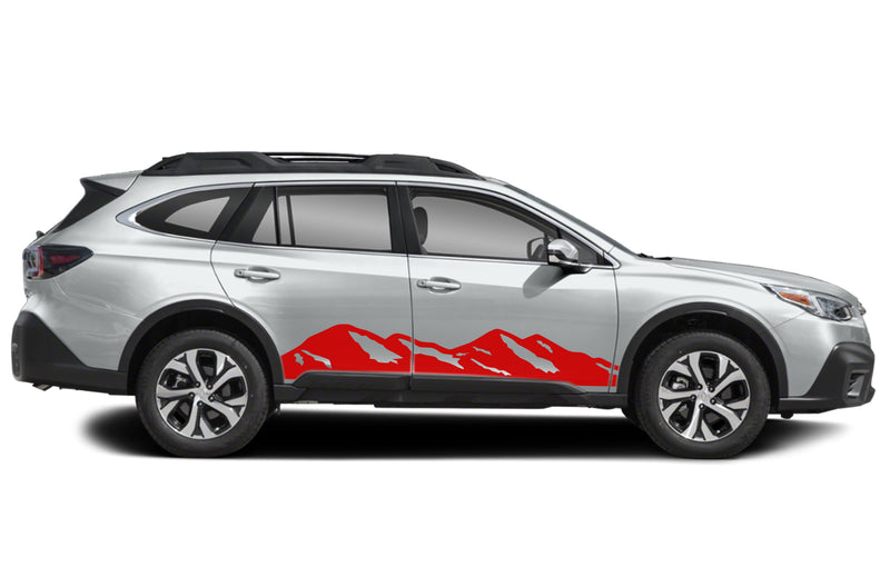 Mountain side graphics decals for Subaru Outback