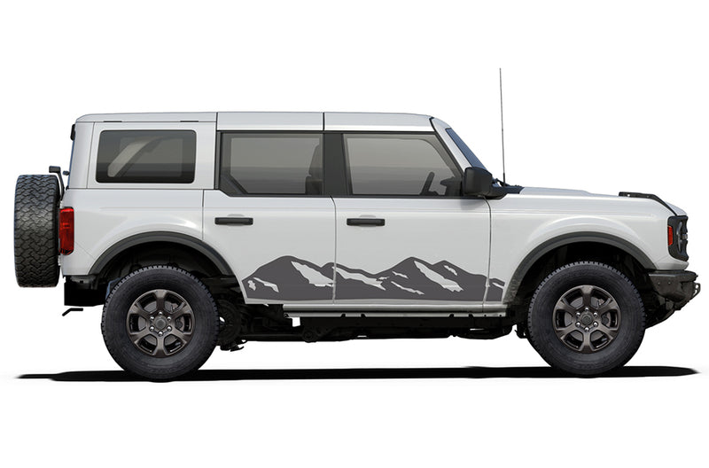 Mountains side decals graphics compatible with Ford Bronco