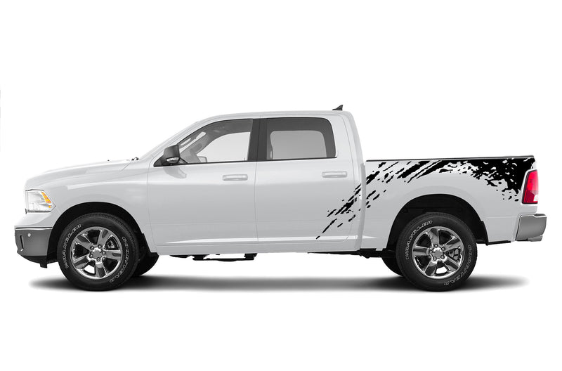 Mud splash side bed graphics decals for Dodge Ram 2009-2018