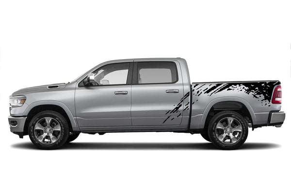 Mud splash side bed graphics decals for Dodge Ram