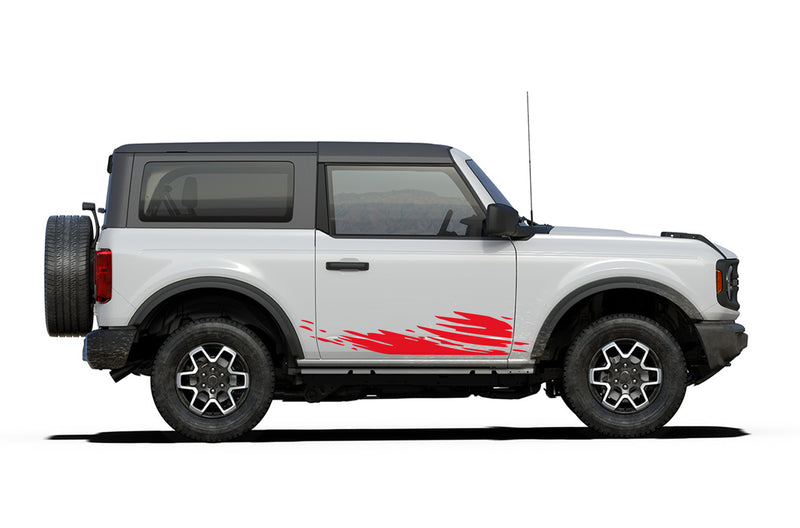 Mud splash decals graphics compatible with Ford Bronco 2 doors