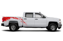 Mud splash side bed graphics decals for Chevrolet Silverado 2014-2018
