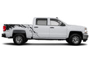 Mud splash side bed graphics decals for Chevrolet Silverado 2014-2018