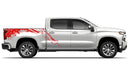 Mud splash side bed graphics decals for Chevrolet Silverado