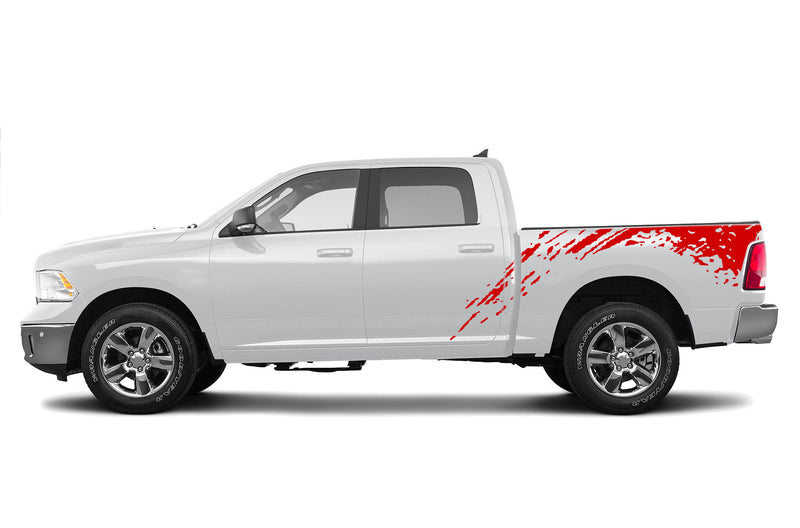 Mud splash side bed graphics decals for Dodge Ram 2009-2018