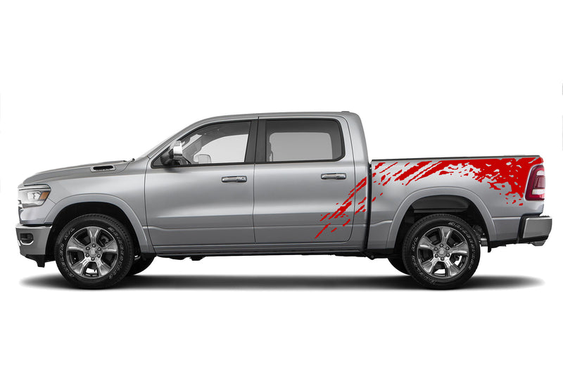 Mud splash side bed graphics decals for Dodge Ram