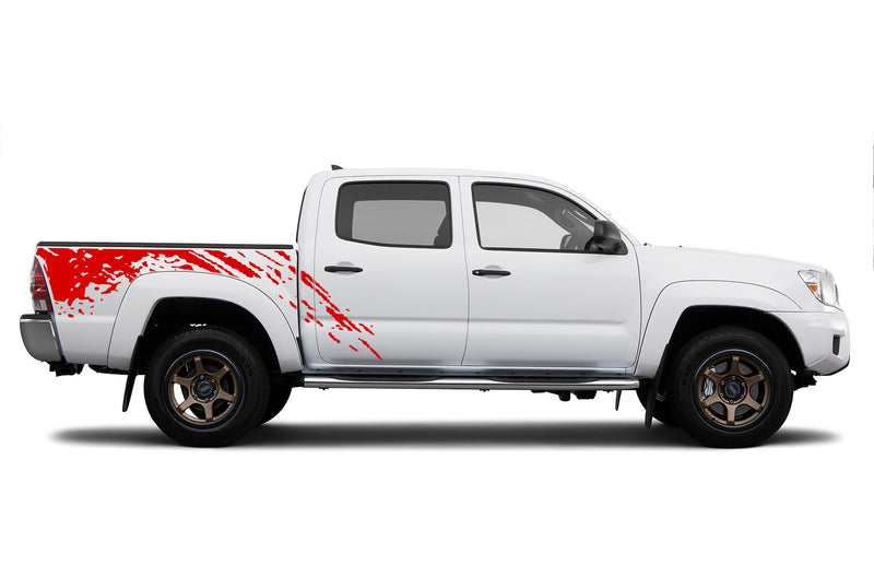 Mud splash side bed graphics decals for Toyota Tacoma 2005-2015