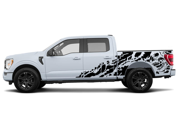 Nightmare shredded side graphics decals for Ford F150