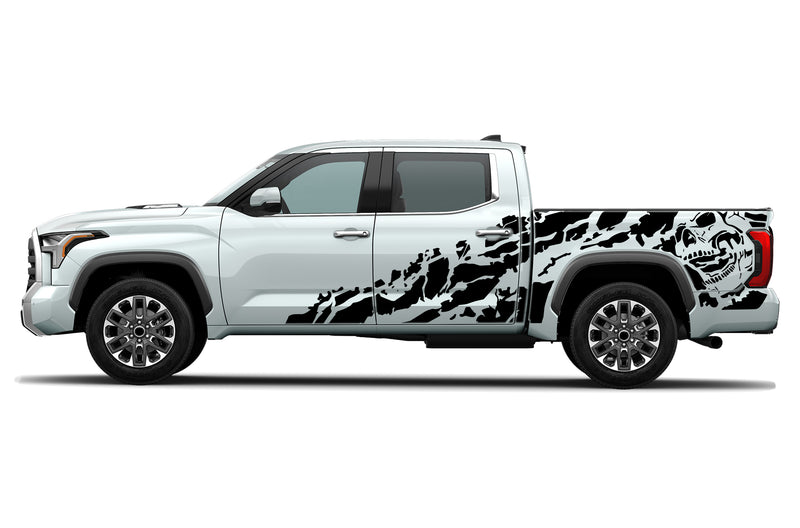 Nightmare shredded side graphics decals for Toyota Tundra