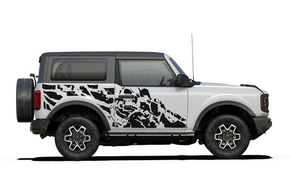 Nightmare side graphics decals compatible with Ford Bronco 2 doors