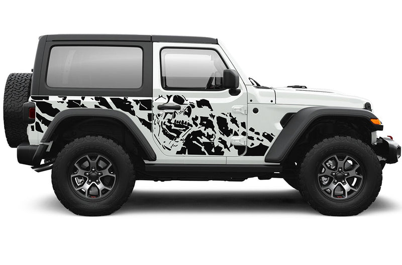 Nightmare side graphics decals compatible with Jeep Wrangler JL 2 doors