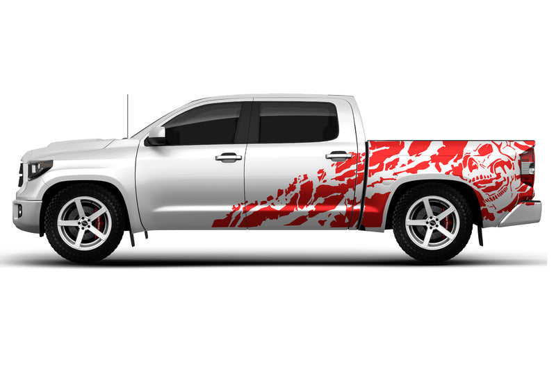 Nightmare shredded side graphics decals for Toyota Tundra