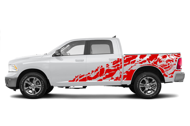 Nightmare shredded side graphics decals for Dodge Ram 2009-2018