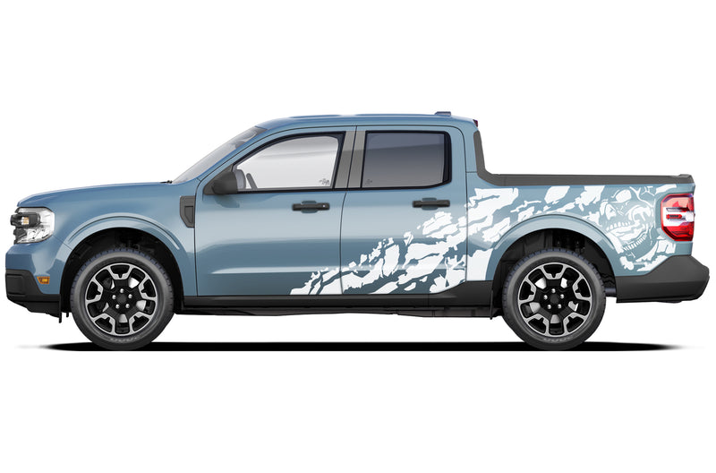 Nightmare shredded side decals graphics compatible with Ford Maverick