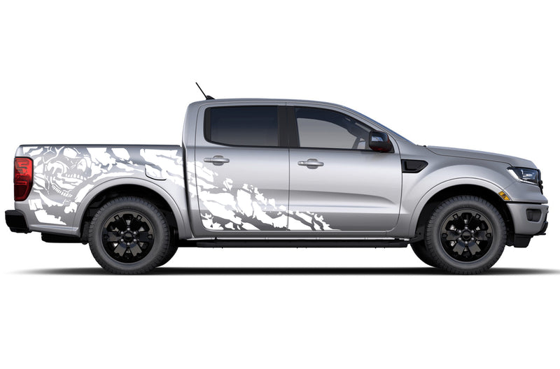 Nightmare shredded side graphics decals for Ford Ranger