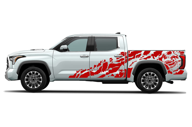 Nightmare shredded side graphics decals for Toyota Tundra