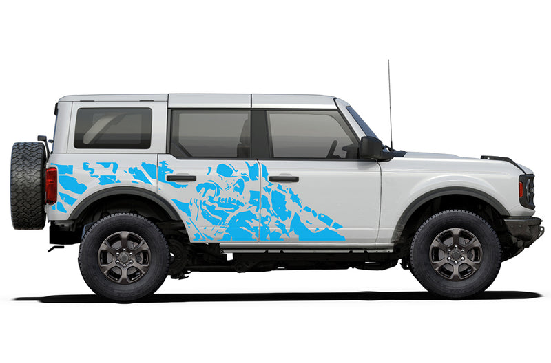 Nightmare side graphics decals compatible with Ford Bronco