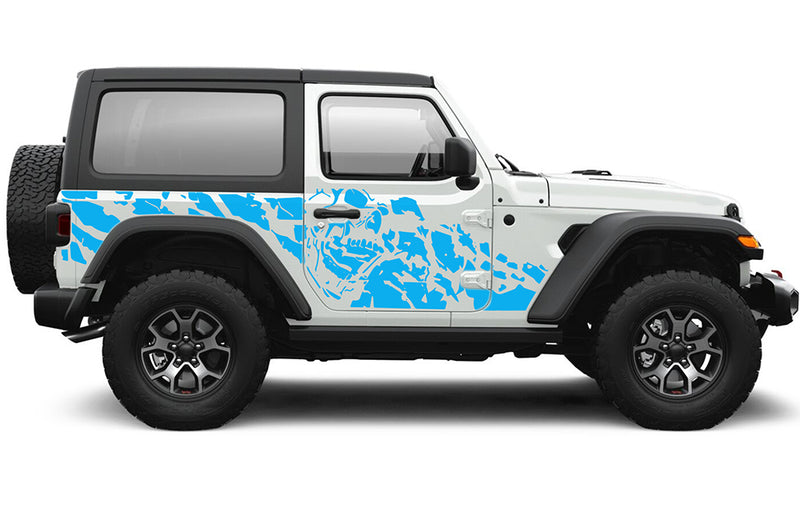 Nightmare side graphics decals compatible with Jeep Wrangler JL 2 doors