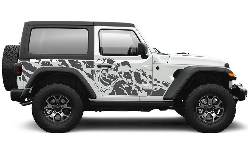 Nightmare side graphics decals compatible with Jeep Wrangler JL 2 doors