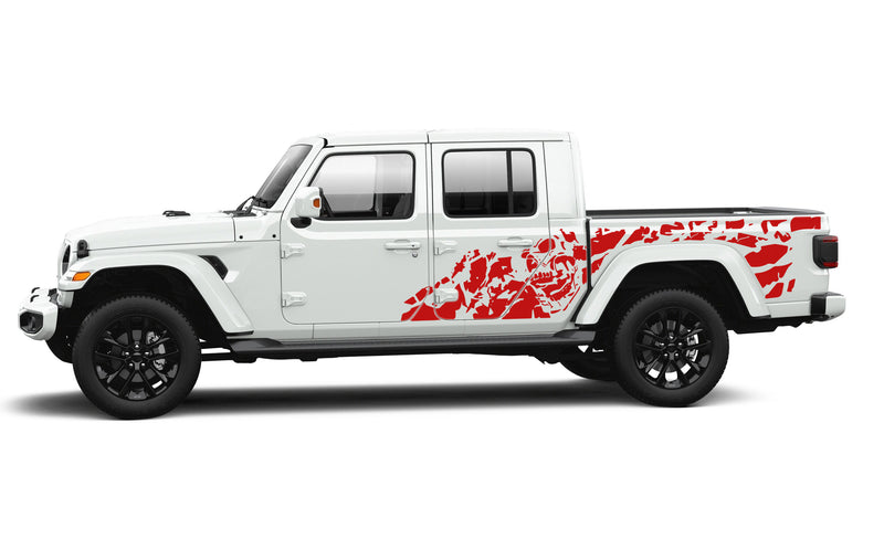 Nightmare side graphics decals compatible with with Jeep Gladiator JT