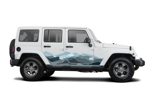 Retro mountain colors decals graphics compatible with Jeep Wrangler JK