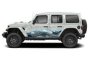 Retro mountain colors decals graphics compatible with Jeep Wrangler JL