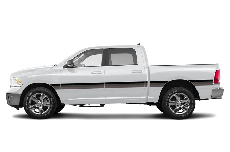 Retro themes side center graphics decals compatible with Dodge Ram 2009-2018