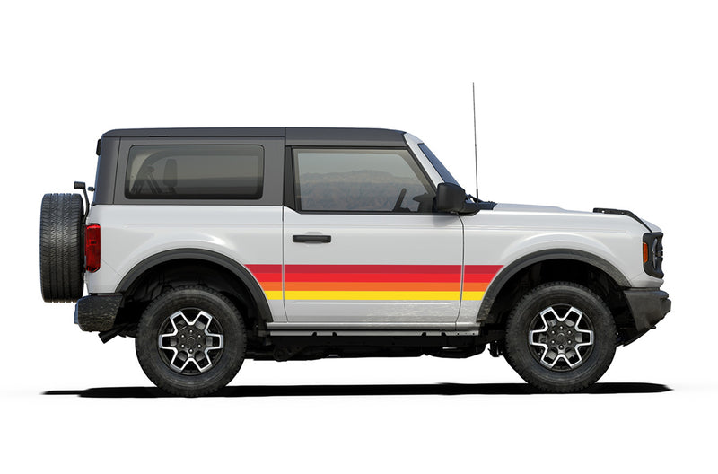 Retro themes center decals compatible with Ford Bronco 2 doors 