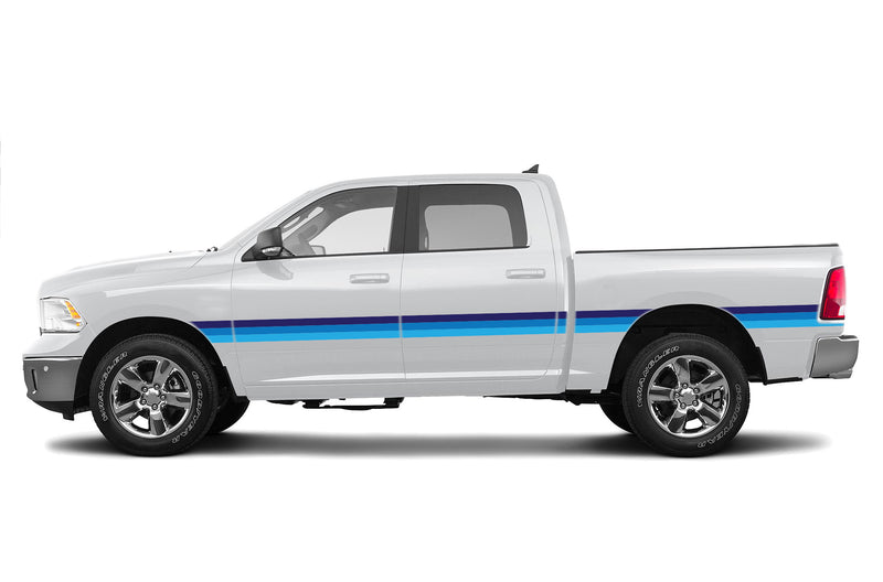 Retro themes side center graphics decals compatible with Dodge Ram 2009-2018