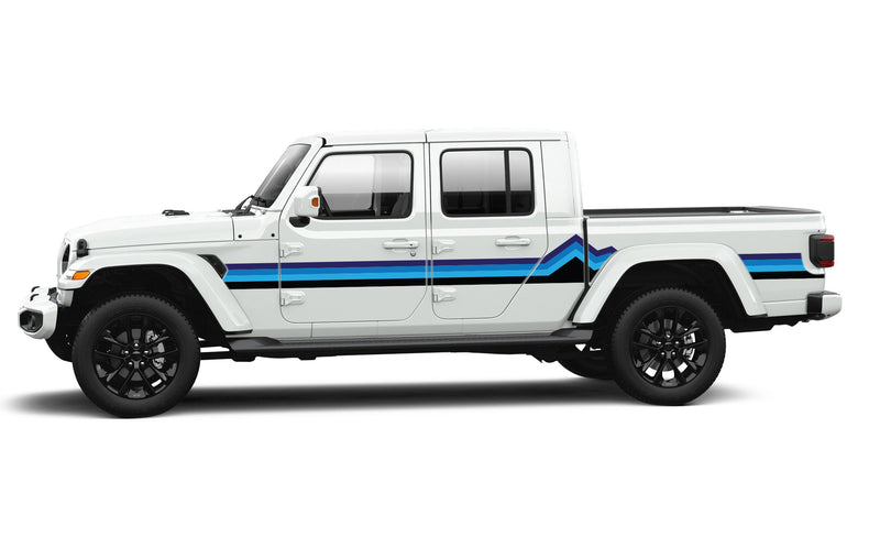 Retro mountain stripe graphics decal compatible with Jeep Gladiator JT