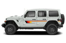Retro series stripes graphics decals compatible with Jeep Wrangler JL