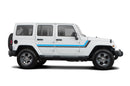 Retro style center double stripes graphics decals compatible with Jeep Wrangler JK