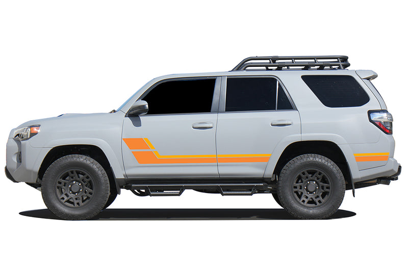 Retro style double hash stripes graphics decals compatible with Toyota 4Runner 2010-2024