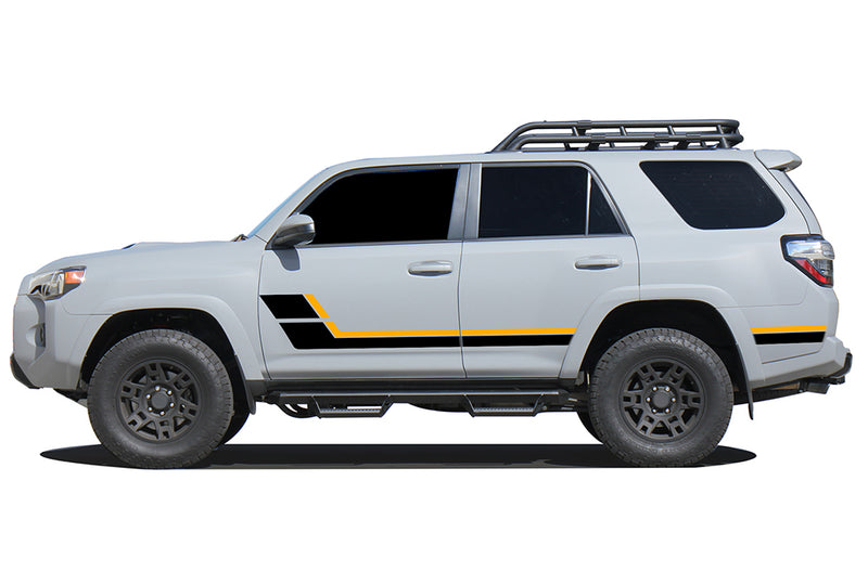 Retro style double hash stripes graphics decals compatible with Toyota 4Runner