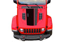 Retro style double stripes hood graphics decals compatible with Gladiator JT