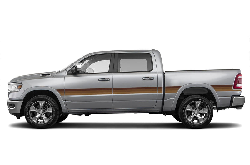 Retro themes side center graphics decals for Dodge Ram