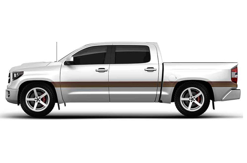 Retro themes side center graphics decals for Toyota Tundra