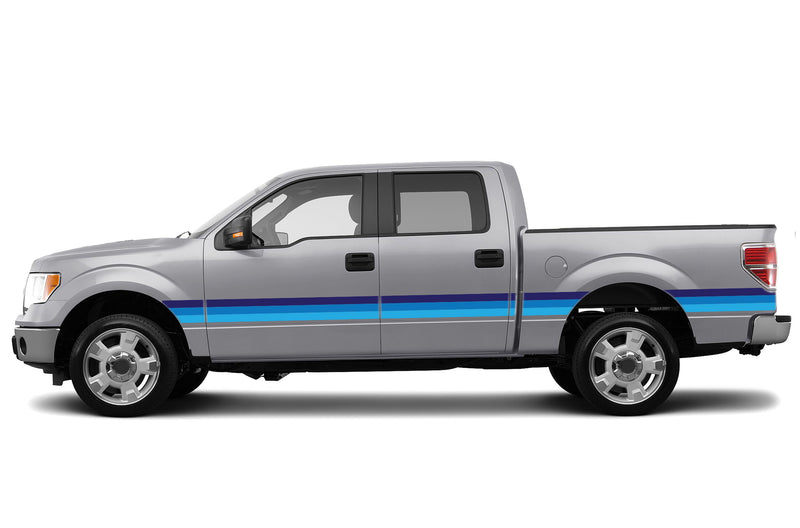 Retro themes side center graphics decals for Ford F150 2009-2014