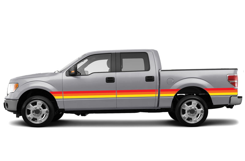 Retro themes side center graphics decals for Ford F150 2009-2014