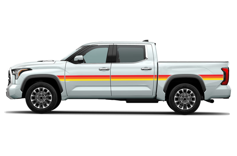 Retro themes side center graphics decals for Toyota Tundra