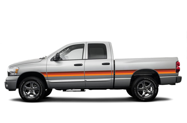 Retro themes side center graphics decals for Dodge Ram 2002-2008