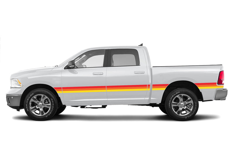 Retro themes side center graphics decals compatible with Dodge Ram 2009-2018