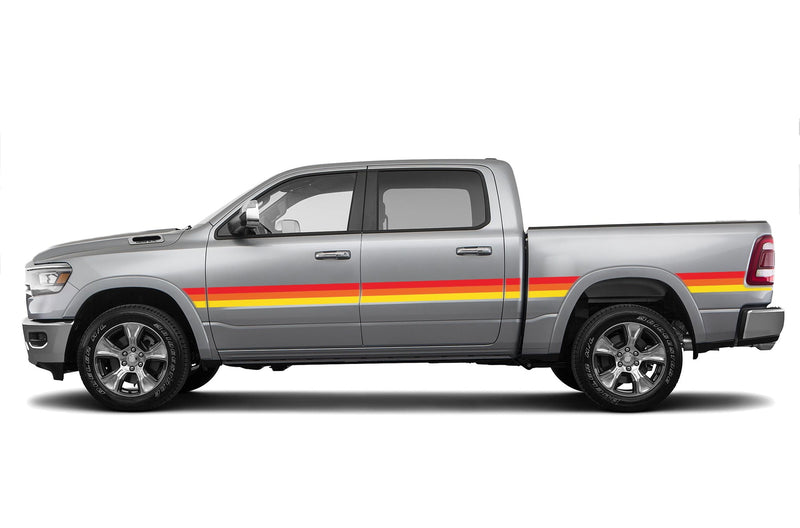 Retro themes side center graphics decals for Dodge Ram