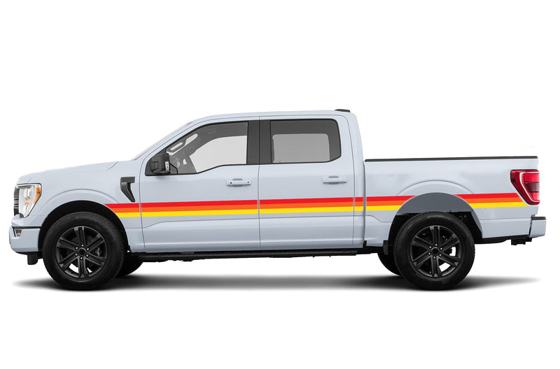 Retro themes side center graphics decals for Ford F150