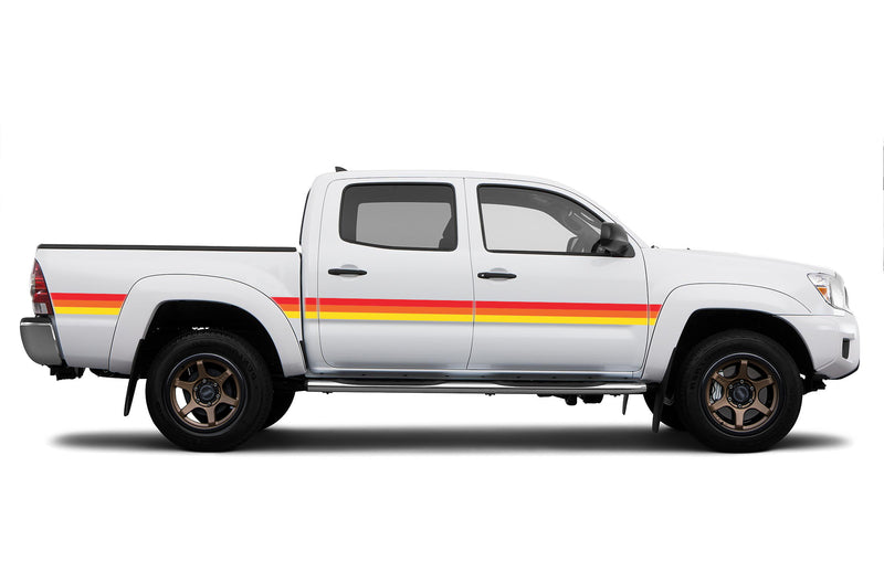 Retro themes side center graphics decals for Toyota Tacoma 2005-2015