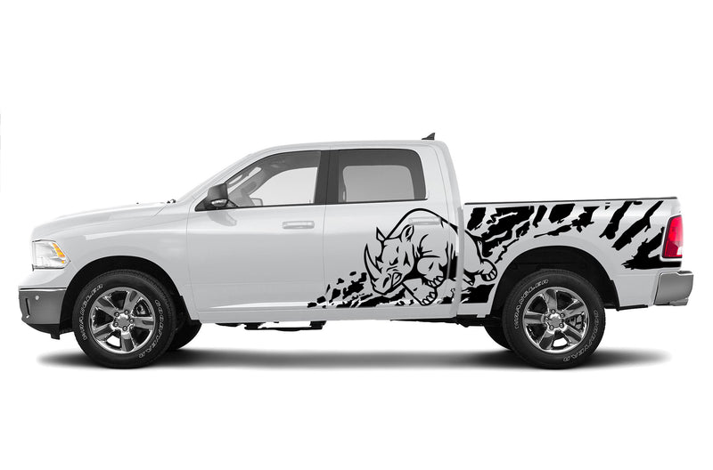 Rhino splash side graphics decals for Dodge Ram 2009-2018