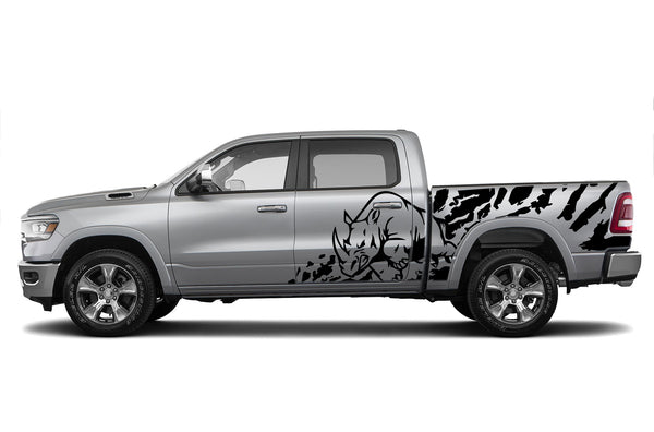 Rhino splash side graphics decals for Dodge Ram