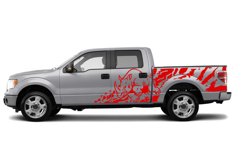 Rhino splash side graphics decals for Ford F150 2009-2014