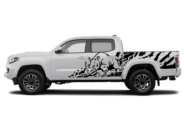 Rhino splash side graphics decals for Toyota Tacoma